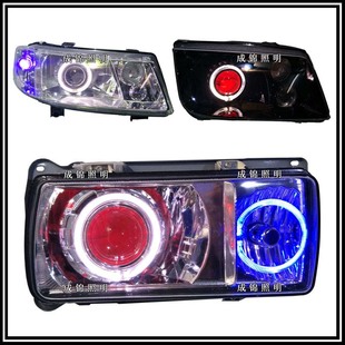 适用大众捷达老宝来普桑大灯总成改装LED双光透镜氙气灯天使眼