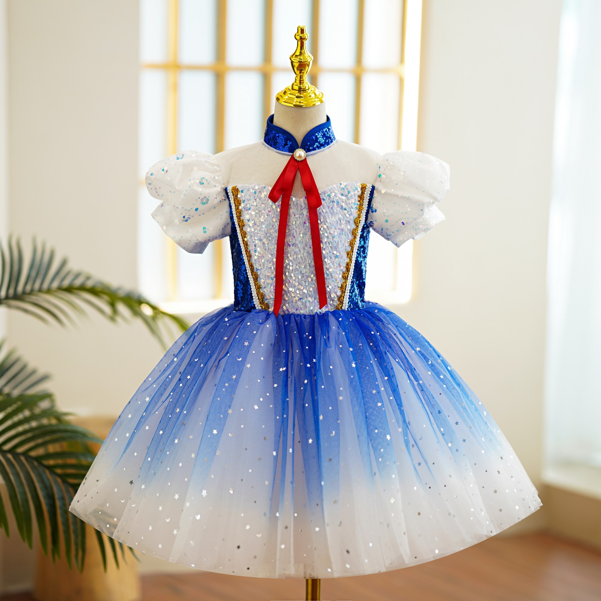 女童走秀表演礼服中小学生合唱团朗诵表演服幼儿园舞蹈跳舞公主裙