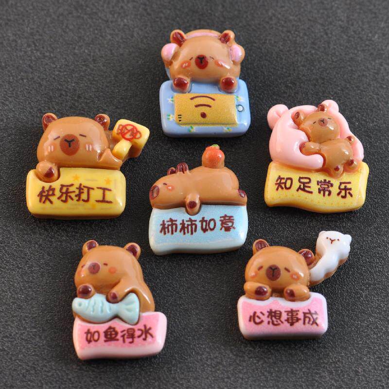 巴拉网红卡通3D树脂磁吸冰箱贴