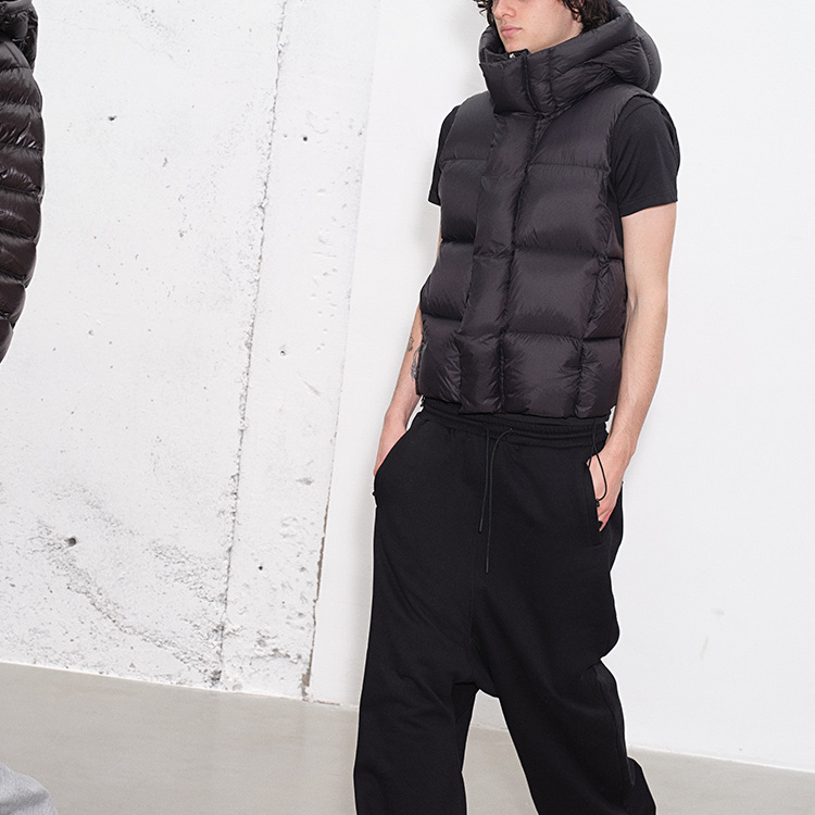 FSG 双色连帽高充绒蓬松羽绒马甲