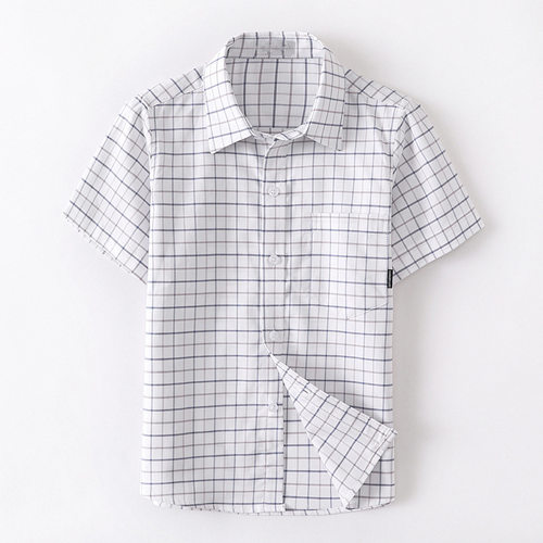 儿童格子衬衫校服班服