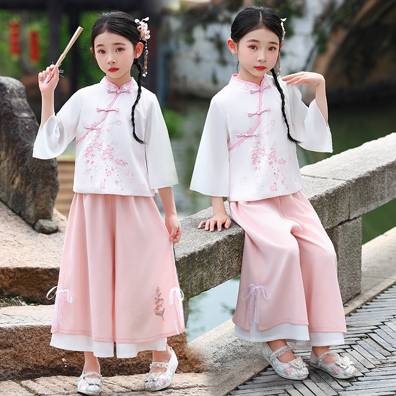 2026春夏女童新中式汉服两件套