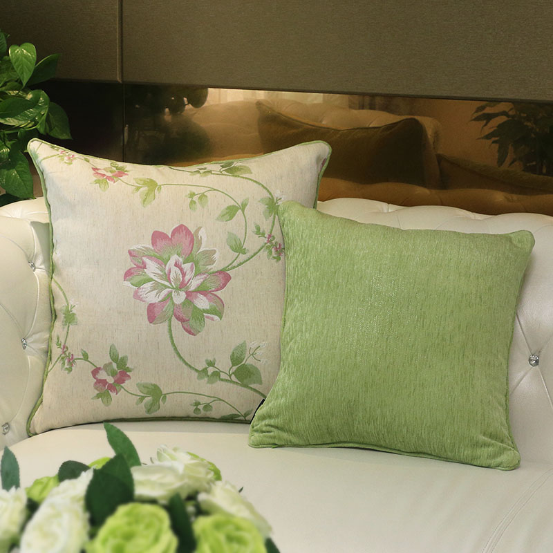 格蓝丽芙沙发抱枕绿色棉麻绣花含芯靠枕办公室腰枕靠垫套午睡枕|msdalam kategori rumah Fabrik, bantal/bantal - dari Buy2taobao.com untuk memberikan perkhidmatan ejen Taobao profesional membeli