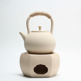 原矿白泥煮茶壶烧水壶 提梁壶 泡茶壶电陶炉炭炉明火专用工夫茶壶