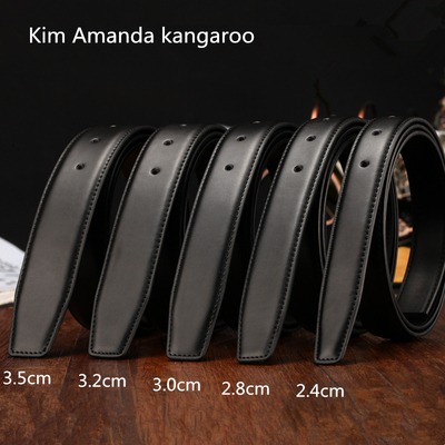 无头男女打孔洞平滑扣真皮腰带