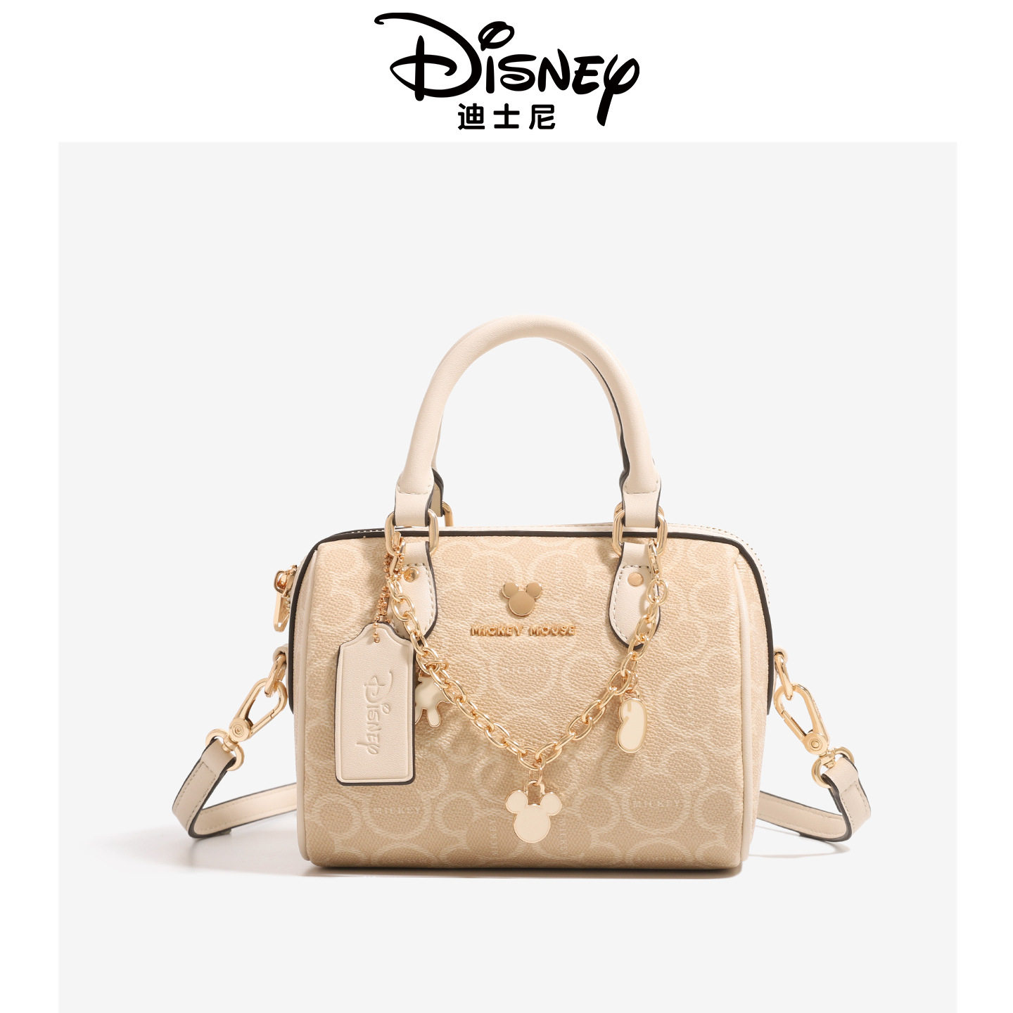 Disney/迪士尼 米奇印花轻奢风手提包女士气质百搭单肩包349