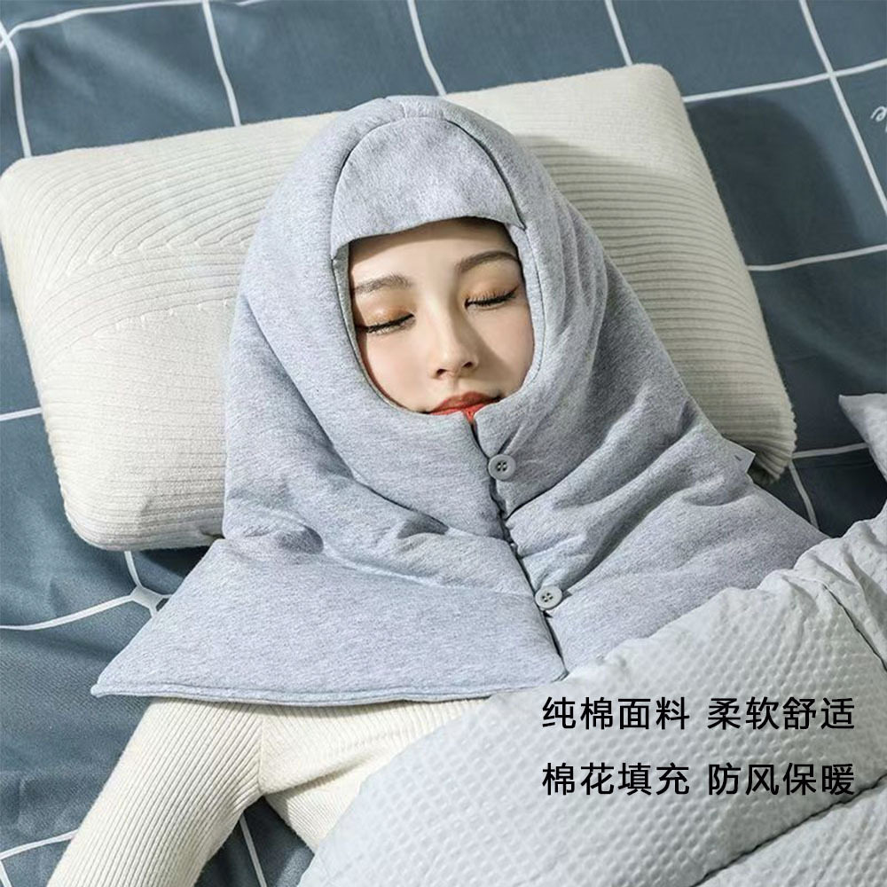 睡眠帽子男女纯棉晚上睡觉头部保暖月子帽睡帽头套专用老人头罩