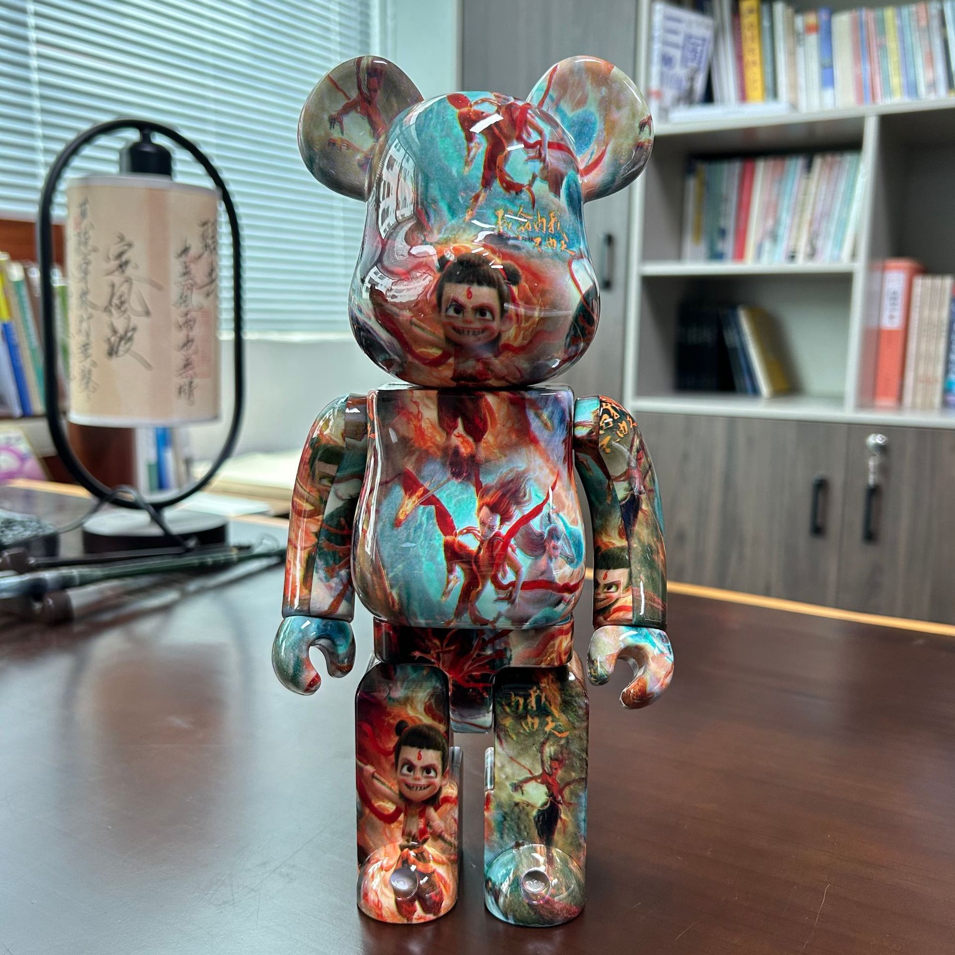 bearbrick400%暴力熊哪吒潮玩积木熊摆件客厅艺术公仔手办玩偶