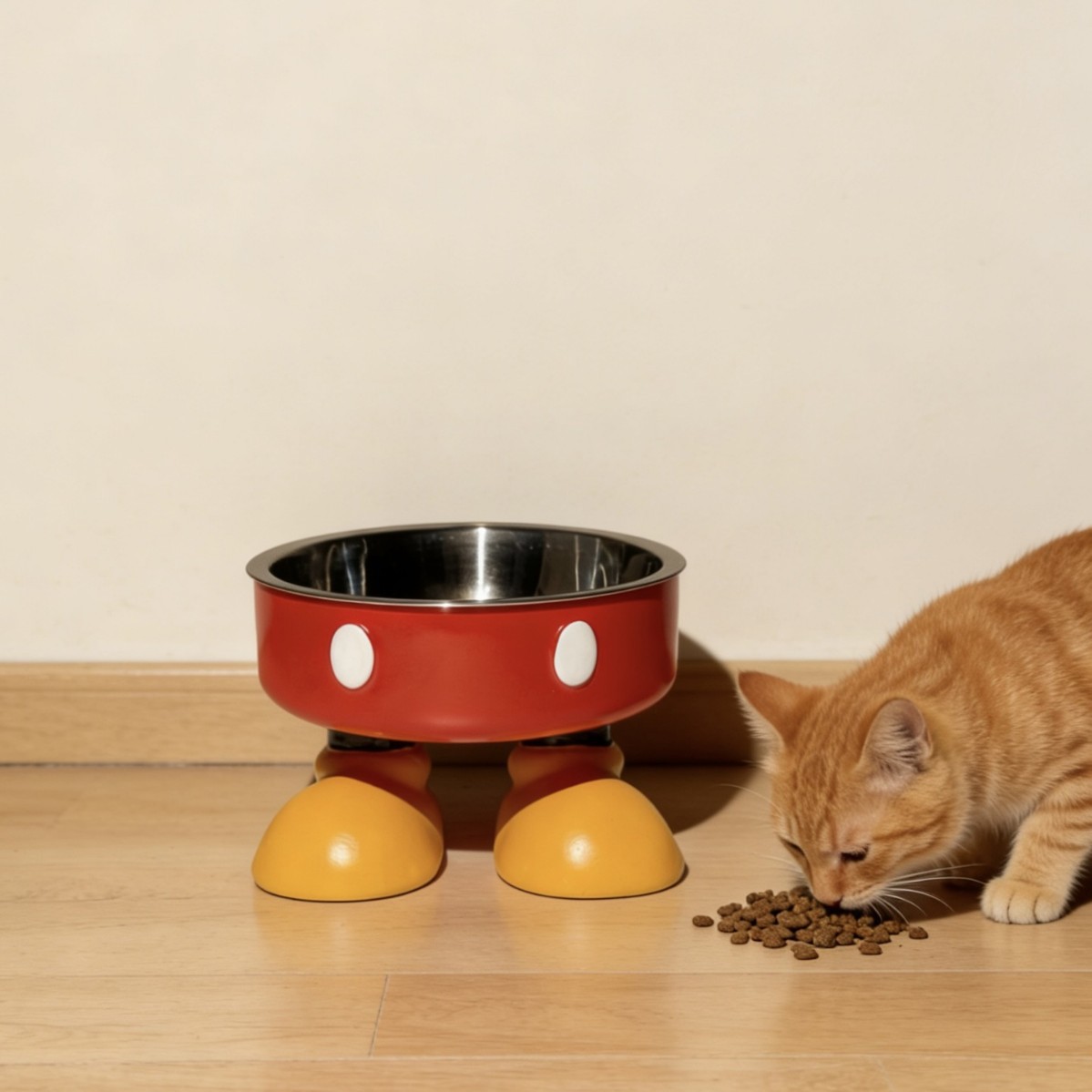 米奇宠物碗猫盆卡通不锈钢防滑