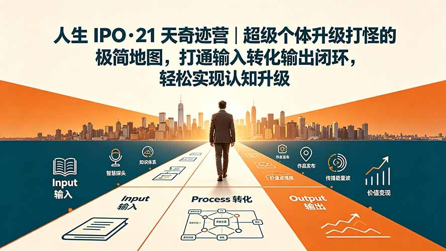 超级个体升级打怪的极简地图打通输入转化输出闭环人生 IPO教程