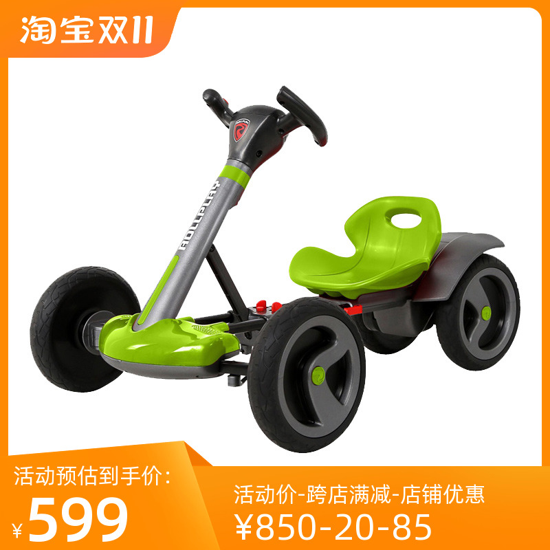 美国rollplay如雷折叠儿童电动四轮车漂移卡丁车2-5岁新款玩具车