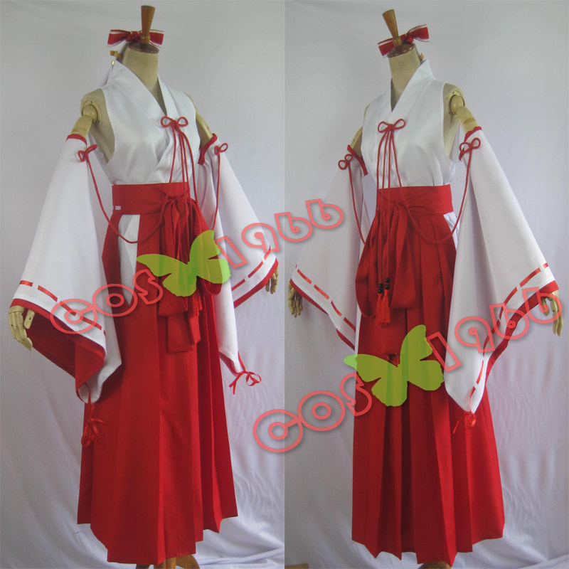 定制 刀剑神域 亚丝娜巫女 cos服 和服  亚丝娜巫女服