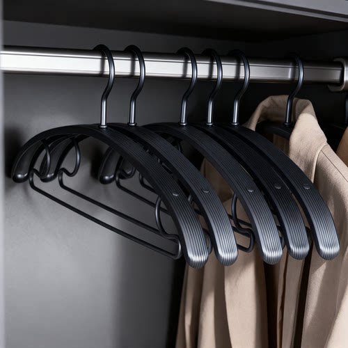 加粗宽肩防滑无痕衣架成人加厚太空铝合金晾衣架衣服挂架衣撑衣挂