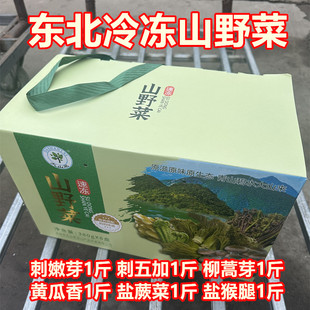 长白山野菜礼盒冷冻刺嫩芽黄瓜香蕨菜猴腿菜柳蒿芽刺五加6斤包邮