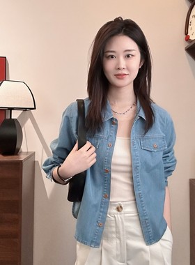 【Niche Young】心事长袖休闲百搭翻领复古小众设计感衬衫CX20041