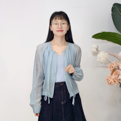 可路莎专柜251050春秋休闲抽皱夹克薄款外套