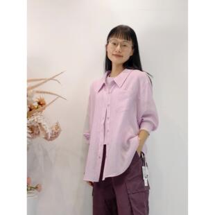 防晒衣 衬衫 可路莎专柜252392夏季 宽松廓形落肩天丝长袖