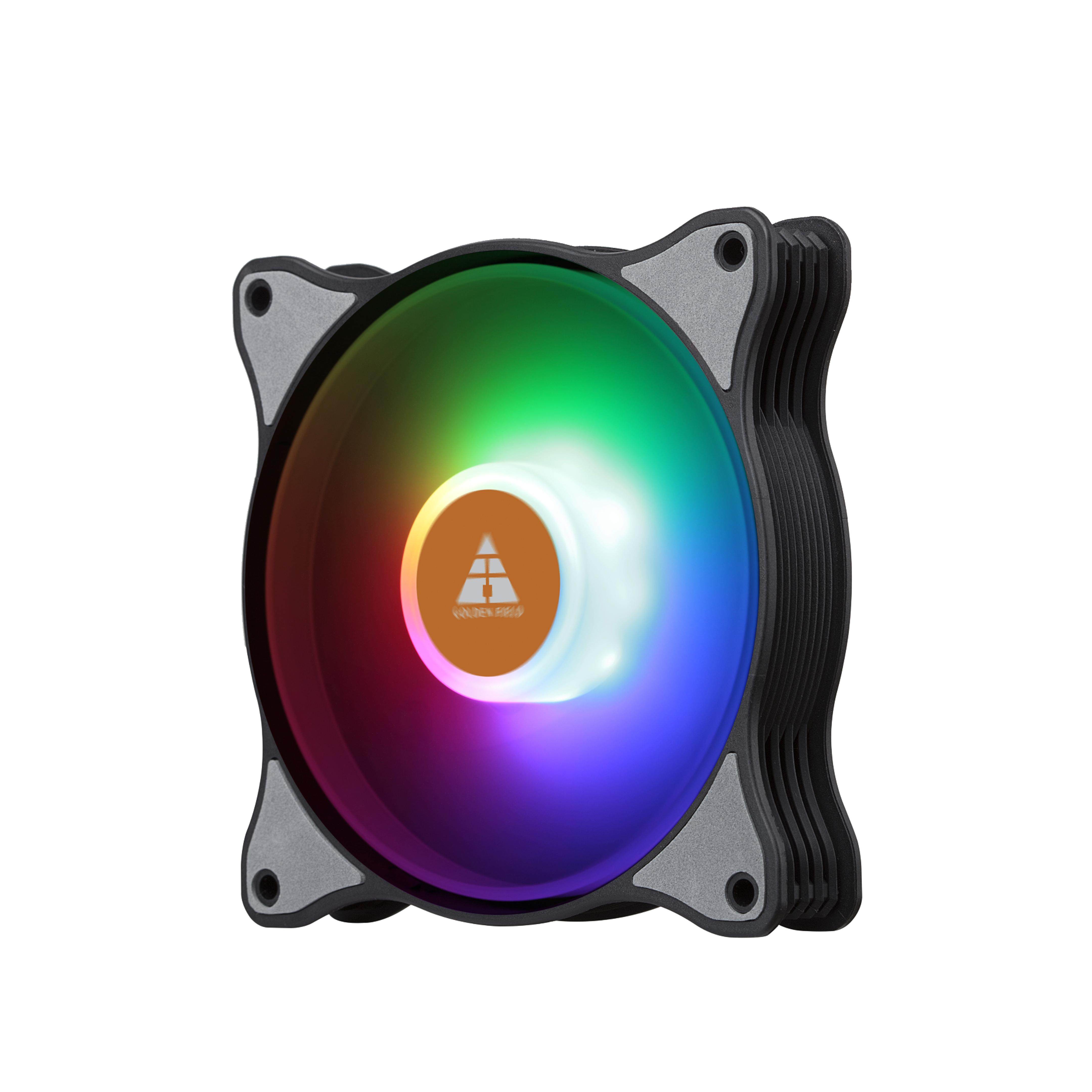 电脑主机台式机降温炫彩机箱风扇LED幻彩12CM散热强效大4pin风扇