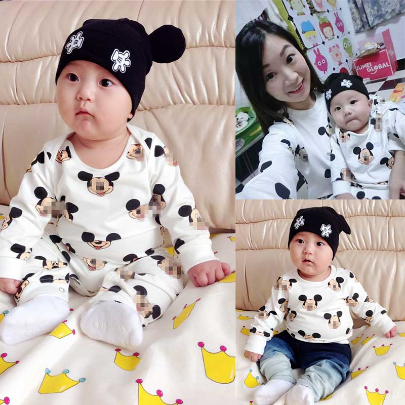 婴儿连体衣春秋季女童全家装