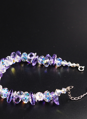 奥地利水晶女神纯银手链手串超闪