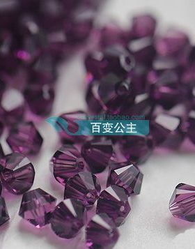 正品奥地利施华洛水晶珠子5328菱形珠204深紫色手链 3MM4MM5M6M8M