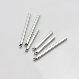 不褪色不锈钢钛钢焊圈方棒长棒吊坠挂件饰品配饰diy耳环项链配件