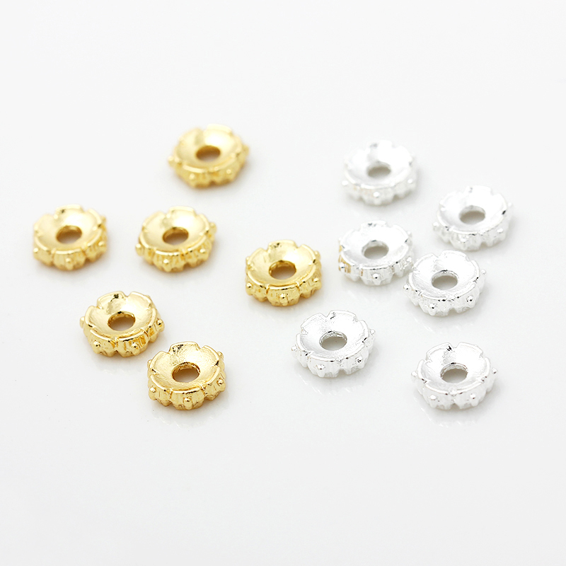 保色18K金包金花边隔片