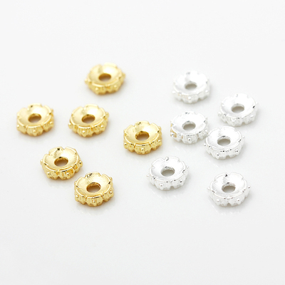 保色18K金包金花边隔片