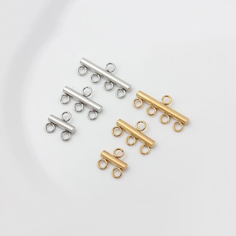 不褪色钛钢多排扣不锈钢焊多挂圈