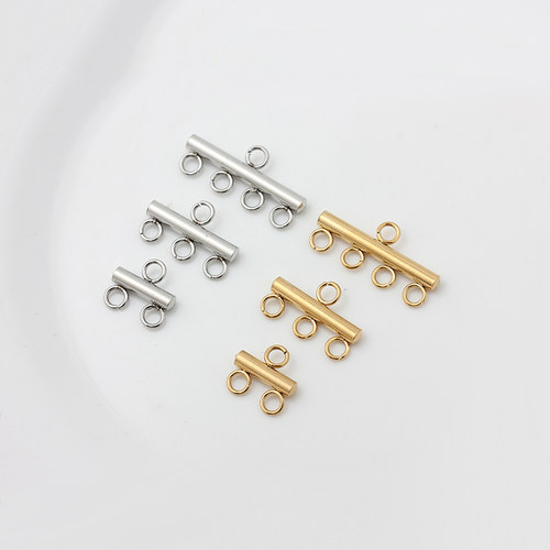 不褪色钛钢多排扣不锈钢焊多挂圈