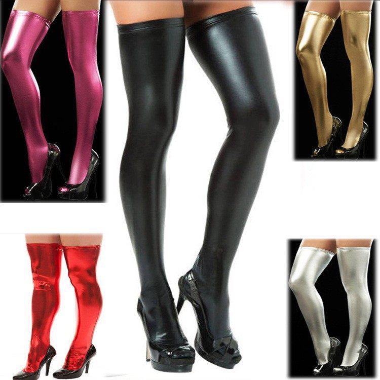 Women's patent leather long socks女漆皮袜子 大腿袜子仿皮裤,女装/女士精品,连体衣/裤,淘宝优惠券,粉丝福利购,淘宝优惠卷