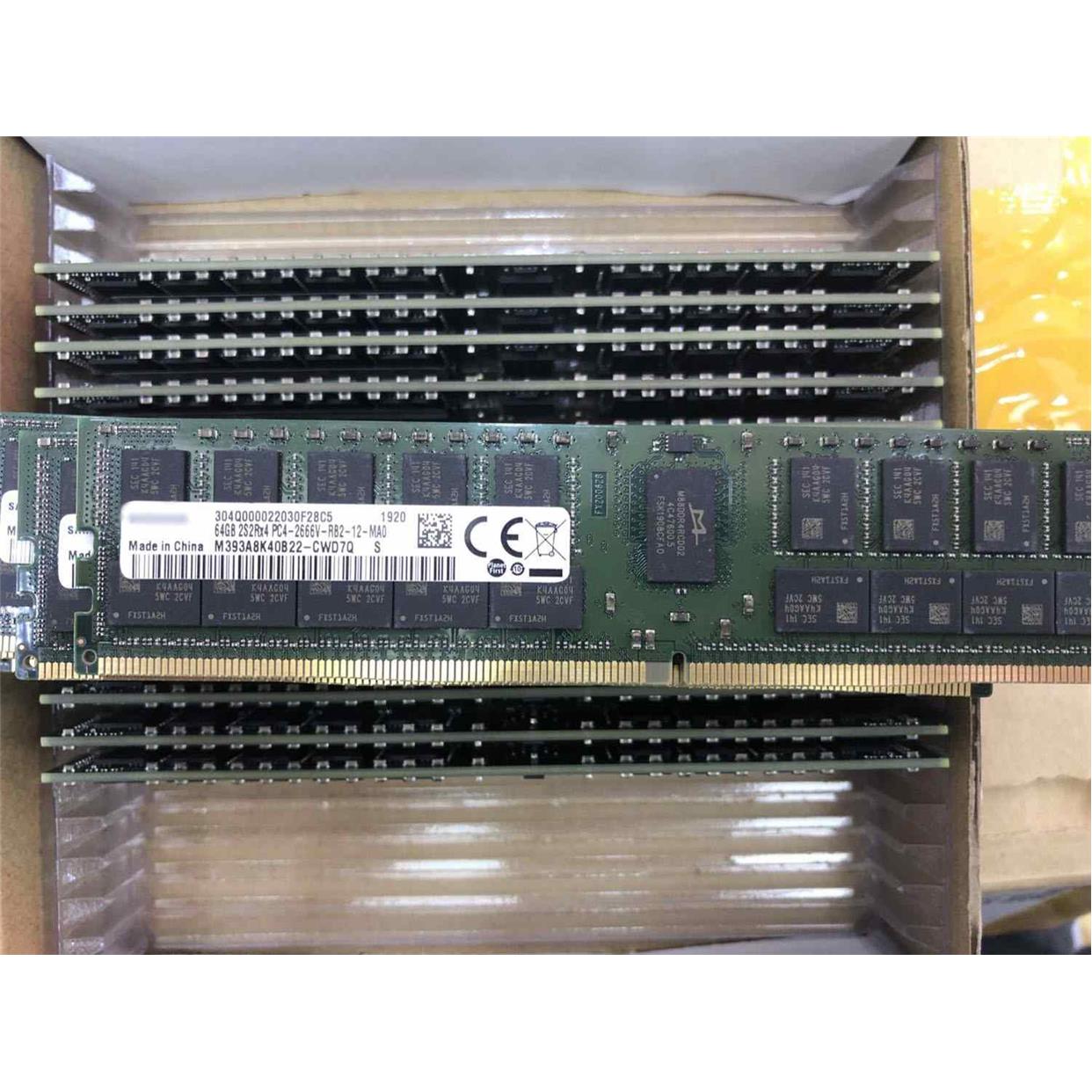 星 64G 2S2RX4 PC4-2666V DDR4 ECC 内存条 M393A8K40B22-CWD7