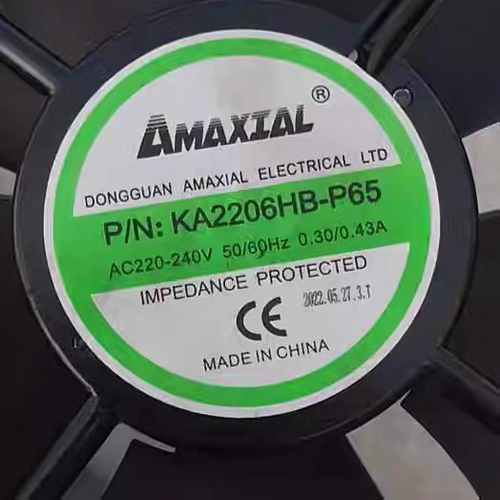 AMAXIAL轴流风机KA2206HB-P65 AC220V双滚珠机柜散热风扇轴流风机