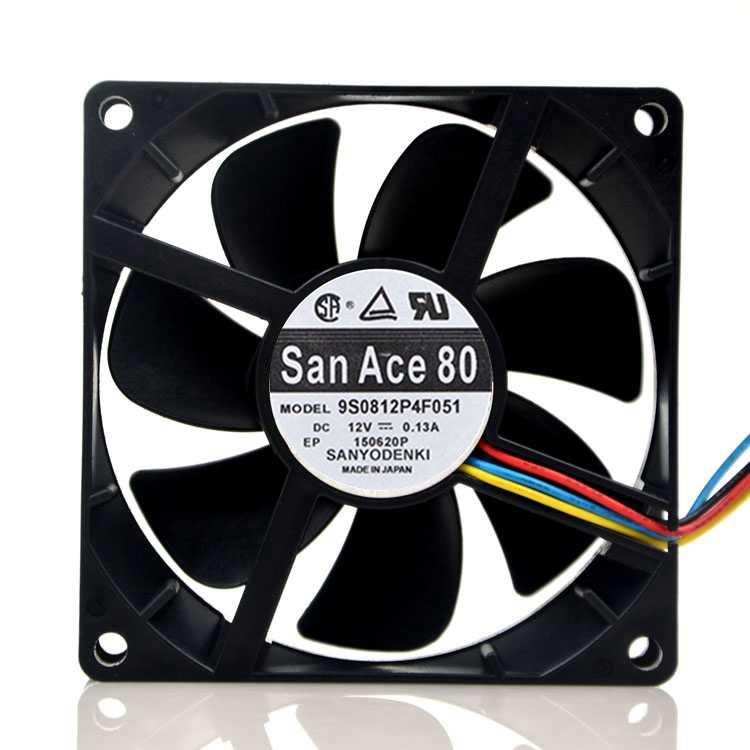 三洋 8025 8CM 9S0812P4F051 12V 0.13A四线PWM调速散热风扇