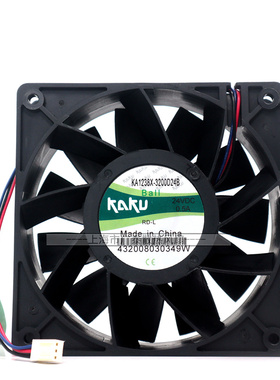 卡固直流风机KA1238X-3200D24B/FG/BML-RD-L 12CM机柜24V散热风扇