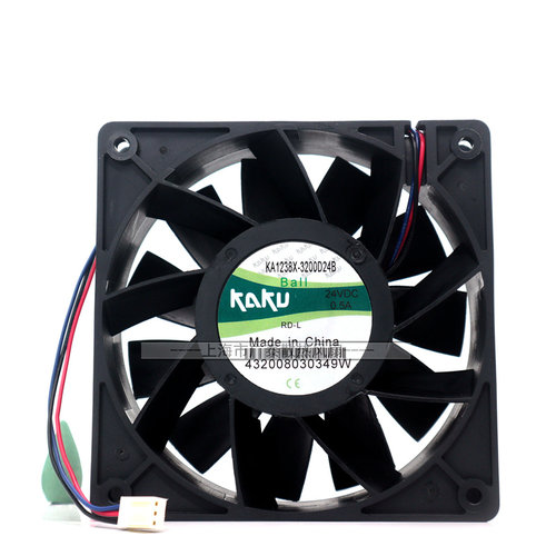 卡固直流风机KA1238X-3200D24B/FG/BML-RD-L 12CM机柜24V散热风扇