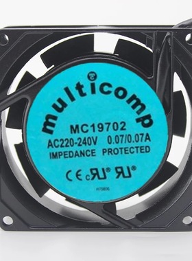 全新 MC19702 80MM 220-240V 0.07A 8025 8CM 机柜散热风扇