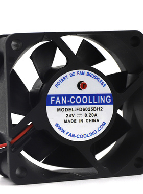 FD6025BH2全新FAN-COOLING 24V伏0.30A大风量6cm双轴承变频器风扇