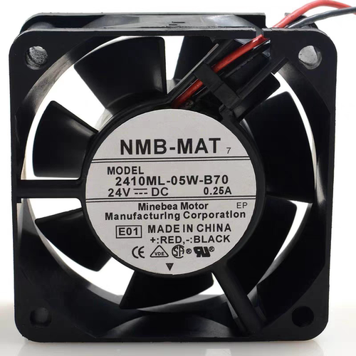 NMB 2410ML-05W-B70 6025 6厘米 24V 0.25A 两线 双滚珠 散热风扇