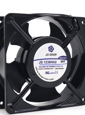 JUSHAN JS1238HA2 AC 220V 120*120*38mm 12厘米机柜散热风扇