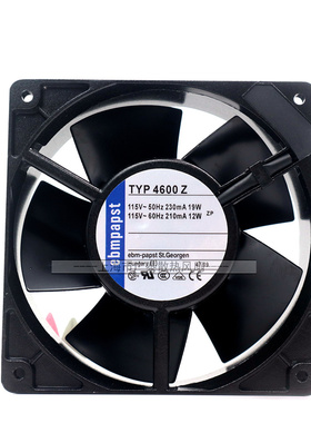进口德国ebmpapst 4600Z 12厘米 115V 19W机箱 机柜交流散热风扇