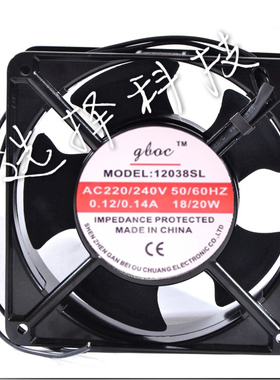 全新电机12038SL散热风扇120*120*38含油轴流风机工业机箱柜220V