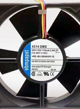 西德 4314GMS 12032 24V 0.11A 2.6W 工控变频器散热风扇