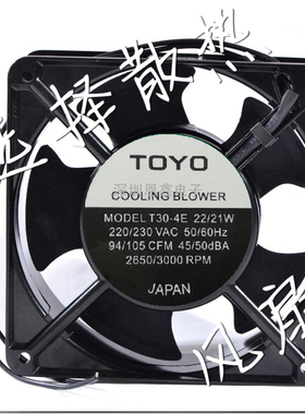 全新日本TOYO T30-4E 12038风扇 220V 22/21W