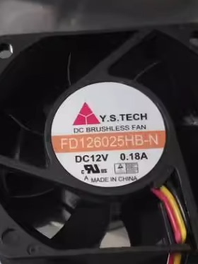 全新台湾Y.S.TECH FD126025HB-N 6025 12V 0.18A 散热风扇