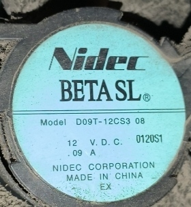 Nidec BETASL D09T-12CS2  12V 0.9A 9CM   9020变频器风扇
