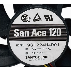 原装正品SanAce120 9G1224H4D01 24V 0.17A 12cm 变频器 散热风扇