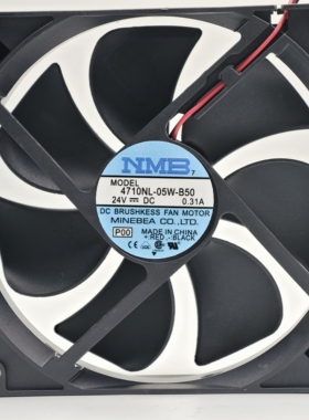 NMB 4710NL-05W-B50 24V 0.31A 12025 12CM 2线变频器工控风扇