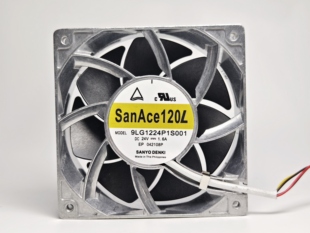 1.6A全金属耐高温散热风扇 24v 全新三洋9LG1224P1S001 12038mm