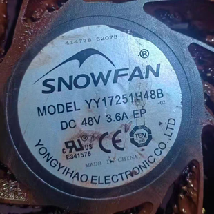 SNOWFAN轴流风机YY17251H48B 48V 3.60A焊机服务器机柜散热风扇